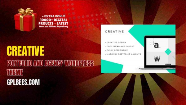 Creative – Portfolio And Agency Wordpress Theme At Best Price - Gpl Bees