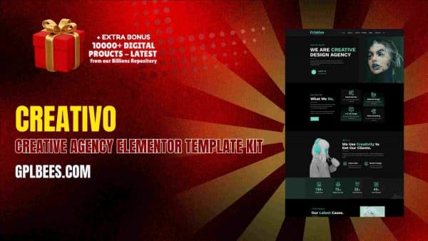 Creativo – Creative Agency Elementor Template Kit At Best Price - Gpl Bees
