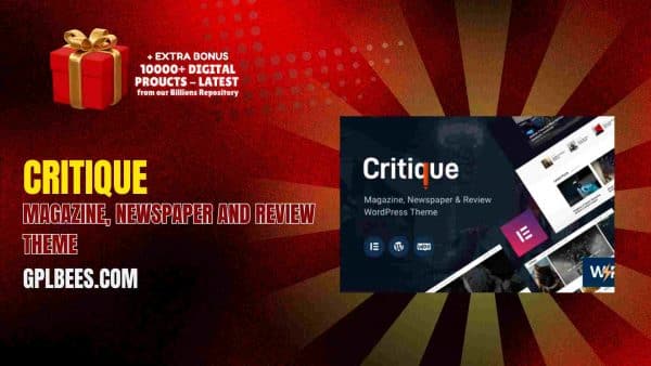 Critique – Magazine, Newspaper And Review Theme At Best Price - Gpl Bees