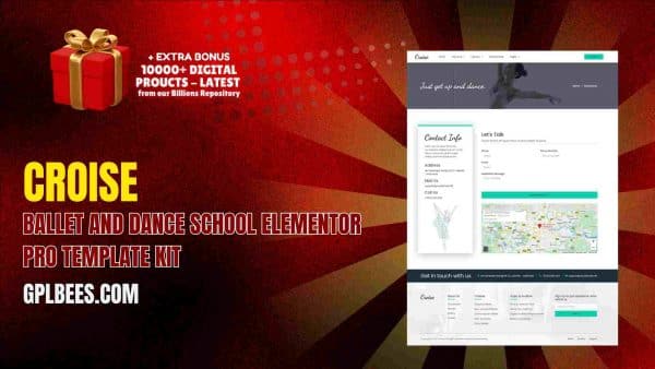 Croise – Ballet And Dance School Elementor Pro Template Kit At Best Price - Gpl Bees