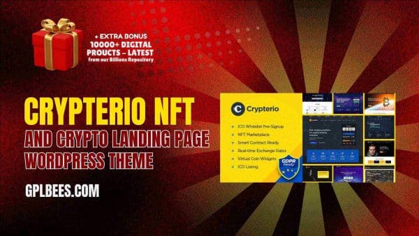 Crypterio – Nft And Crypto Landing Page Wordpress Theme At Best Price - Gpl Bees