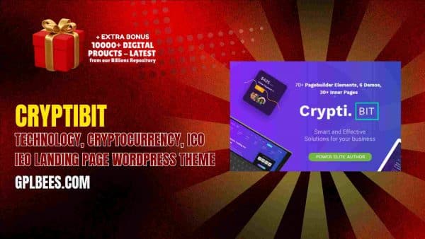 Cryptibit – Technology, Cryptocurrency, Ico/Ieo Landing Page Wordpress Theme At Best Price - Gpl Bees