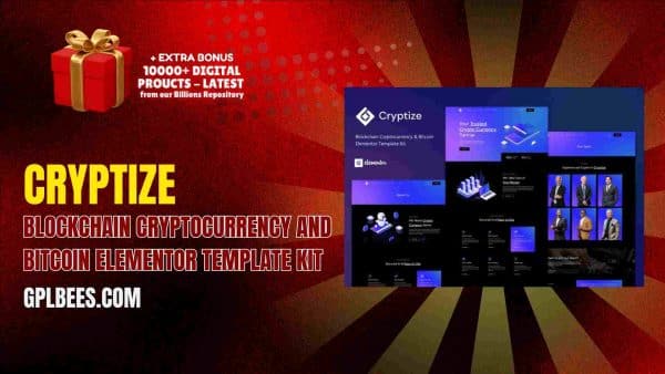 Cryptize – Blockchain Cryptocurrency And Bitcoin Elementor Template Kit At Best Price - Gpl Bees
