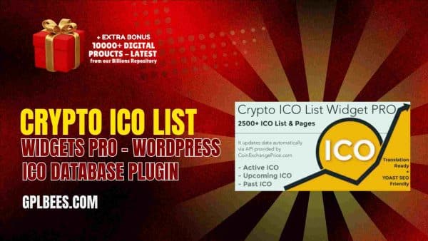 Crypto Ico List Widgets Pro – Wordpress Ico Database Plugin At Best Price - Gpl Bees
