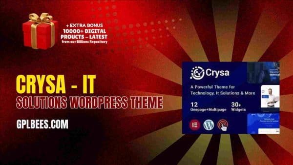 Crysa – It Solutions Wordpress Theme At Best Price - Gpl Bees
