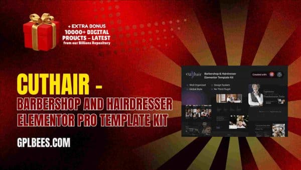 Cuthair – Barbershop And Hairdresser Elementor Pro Template Kit At Best Price - Gpl Bees