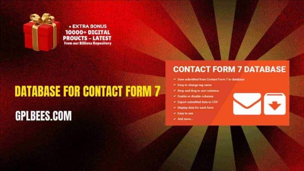 Database For Contact Form 7 At Best Price - Gpl Bees