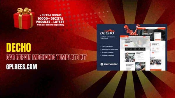 Decho – Car Repair Mechanic Template Kit At Best Price - Gpl Bees