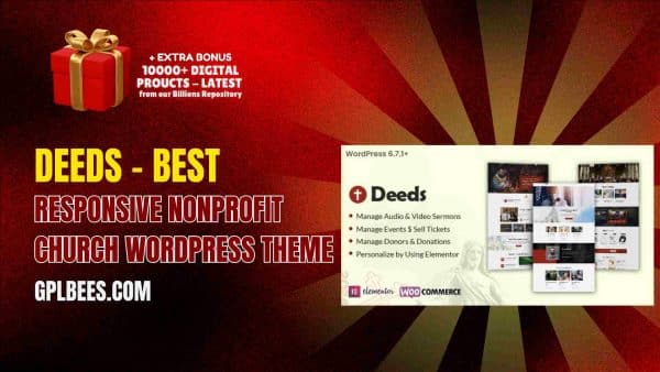 Deeds – Best Responsive Nonprofit Church Wordpress Theme At Best Price - Gpl Bees