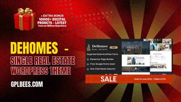 Dehomes  - Single Real Estate Wordpress Theme At Best Price - Gpl Bees
