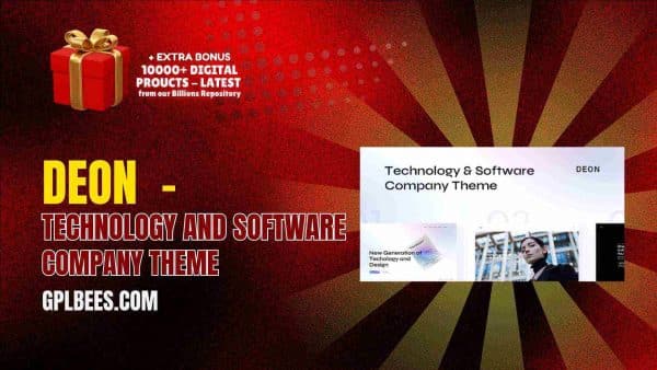 Deon  - Technology And Software Company Theme At Best Price - Gpl Bees