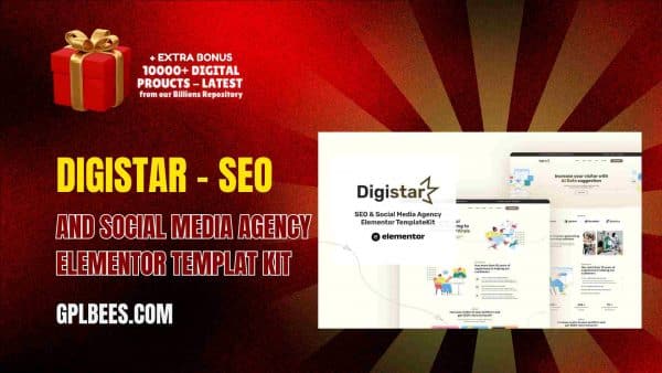 Digistar – Seo And Social Media Agency Elementor Templat Kit At Best Price - Gpl Bees