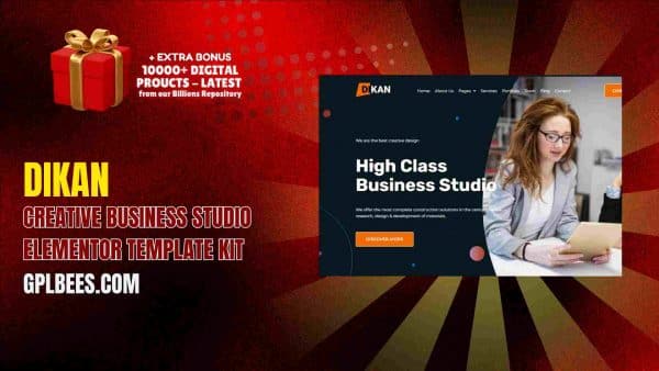 Dikan – Creative Business Studio Elementor Template Kit At Best Price - Gpl Bees