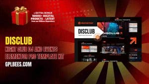 Disclub – Night Club DJ and Events Elementor Pro Template Kit - Buy GPL 58 at Best Price