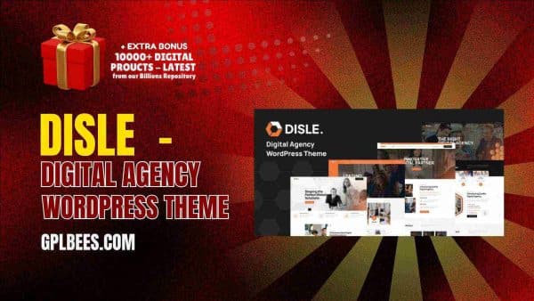 Disle  - Digital Agency Wordpress Theme At Best Price - Gpl Bees