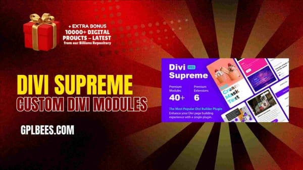 Divi Supreme Custom Divi Modules At Best Price - Gpl Bees
