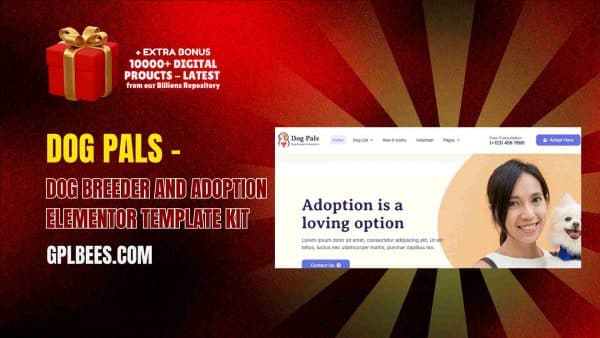 Dog Pals – Dog Breeder And Adoption Elementor Template Kit At Best Price - Gpl Bees