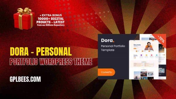 Dora – Personal Portfolio Wordpress Theme At Best Price - Gpl Bees
