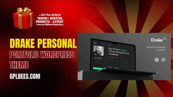 Drake Personal Portfolio Wordpress Theme At Best Price - Gpl Bees