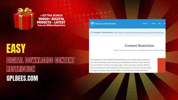 Easy Digital Downloads Content Restriction At Best Price - Gpl Bees