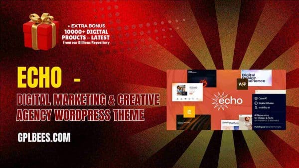 Echo  - Digital Marketing &Amp; Creative Agency Wordpress Theme At Best Price - Gpl Bees