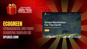 Ecogreen – Environmental Non Profit Elementor Template Kit - Buy GPL 63 at Best Price