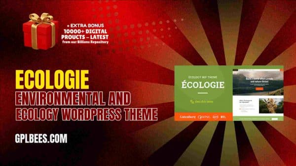 Ecologie Environmental And Ecology Wordpress Theme At Best Price - Gpl Bees