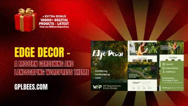 Edge Decor – A Modern Gardening And Landscaping Wordpress Theme At Best Price - Gpl Bees
