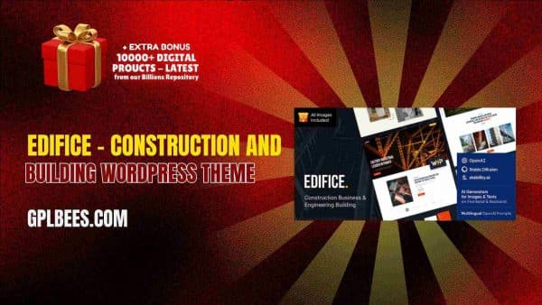 Edifice – Construction And Building Wordpress Theme At Best Price - Gpl Bees
