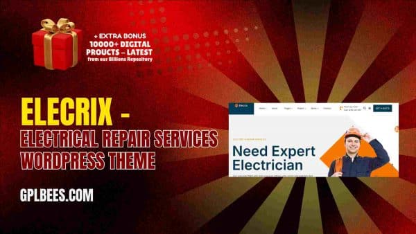 Elecrix – Electrical Repair Services Wordpress Theme At Best Price - Gpl Bees