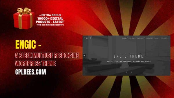 Engic – A Sleek Multiuse Responsive Wordpress Theme At Best Price - Gpl Bees