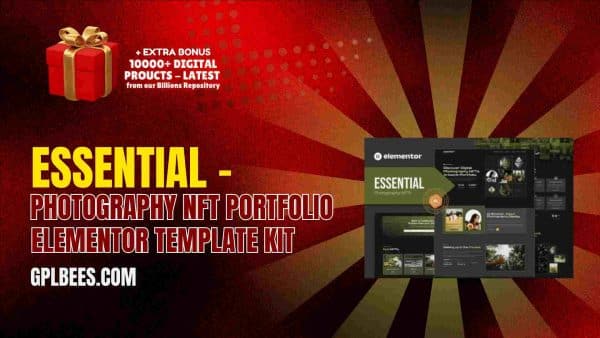 Essential – Photography Nft Portfolio Elementor Template Kit At Best Price - Gpl Bees