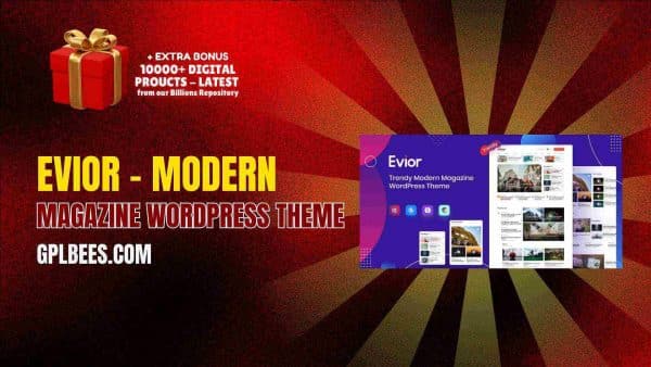 Evior – Modern Magazine Wordpress Theme At Best Price - Gpl Bees