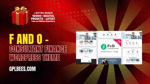 F And O – Consultant Finance Wordpress Theme At Best Price - Gpl Bees