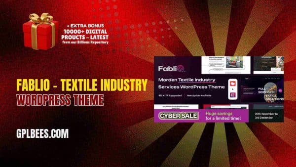 Fablio – Textile Industry Wordpress Theme At Best Price - Gpl Bees