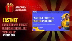 Fastnet – Broadband and Internet Elementor Pro Full Site Template Kit - Buy GPL 74 at Best Price