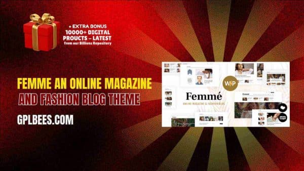 Femme An Online Magazine And Fashion Blog Theme At Best Price - Gpl Bees