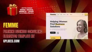 Femme – Feminine Business Consulting Elementor Template Kit - Buy GPL 76 at Best Price