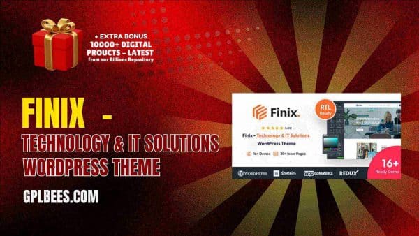 Finix  - Technology &Amp; It Solutions Wordpress Theme At Best Price - Gpl Bees