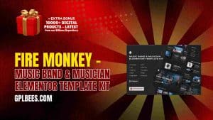 Fire Monkey – Music Band & Musician Elementor Template Kit - Buy GPL 79 at Best Price