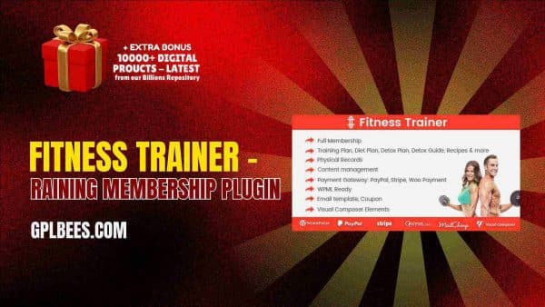 Fitness Trainer – Training Membership Plugin At Best Price - Gpl Bees