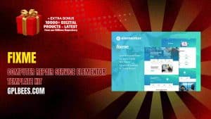 Fixme – Computer Repair Service Elementor Template Kit - Buy GPL 80 at Best Price