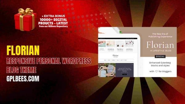 Florian – Responsive Personal Wordpress Blog Theme At Best Price - Gpl Bees