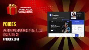 Foices – Voice Over Services Elementor Template Kit - Buy GPL 82 at Best Price