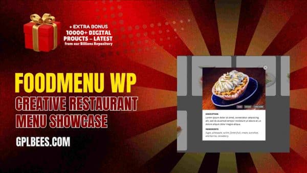 Foodmenu Wp Creative Restaurant Menu Showcase At Best Price - Gpl Bees