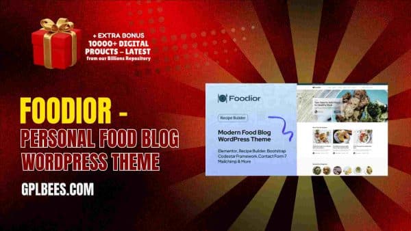 Foodior – Personal Food Blog Wordpress Theme At Best Price - Gpl Bees