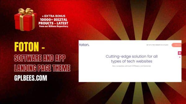 Foton – Software And App Landing Page Theme At Best Price - Gpl Bees