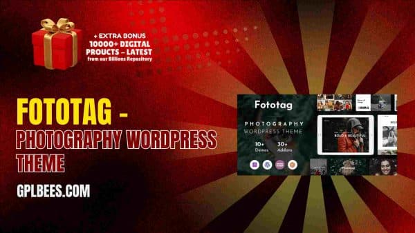 Fototag – Photography Wordpress Theme At Best Price - Gpl Bees