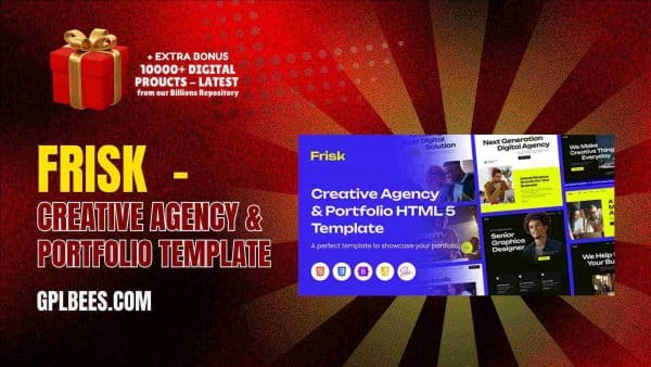 Frisk  - Creative Agency &Amp; Portfolio Template At Best Price - Gpl Bees
