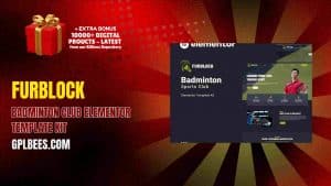 Furblock – Badminton Club Elementor Template Kit - Buy GPL 86 at Best Price